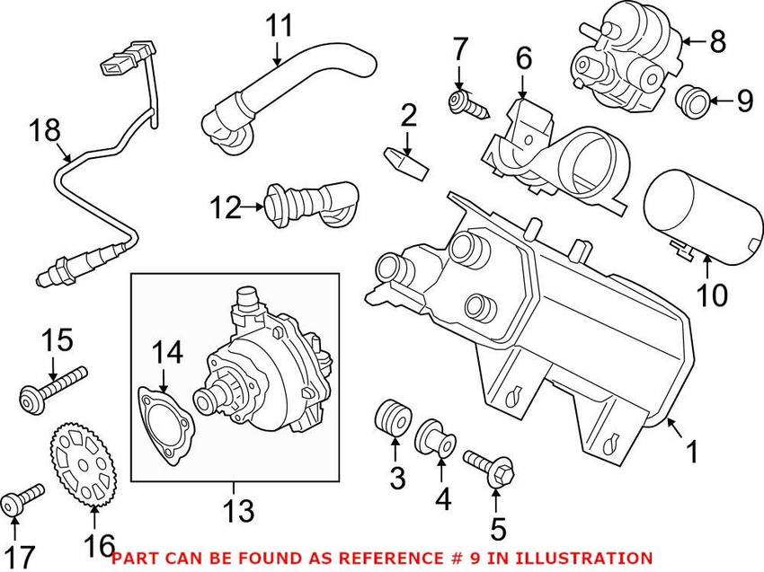 BMW Leak Detection Pump Grommet 16131184308